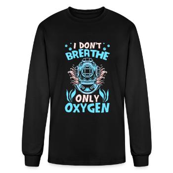 Diving Diver Oxygen Commercial Diving - Men's Long Sleeve T-Shirt - black - Front