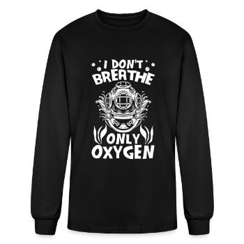 Diving Diver Oxygen Commercial Diving - Men's Long Sleeve T-Shirt - black - Front