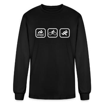 Triathlon Triathlete - Men's Long Sleeve T-Shirt - black - Front