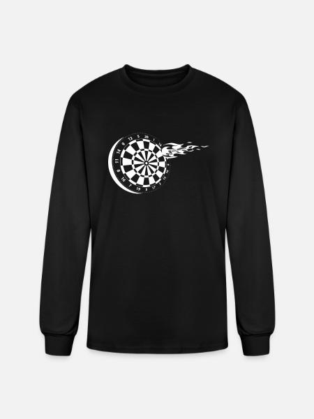 Darting Darts Flame - Men's Long Sleeve T-Shirt - black