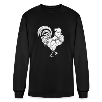 Chicken Hen Rooster - Men's Long Sleeve T-Shirt - black - Front