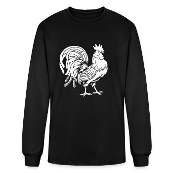 Chicken Hen Rooster - Men's Long Sleeve T-Shirt - black - Front