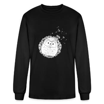 Hedgehog Dandelion - Men's Long Sleeve T-Shirt - black - Front