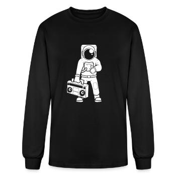 Ghetto Blaster Astronaut - Men's Long Sleeve T-Shirt - black - Front