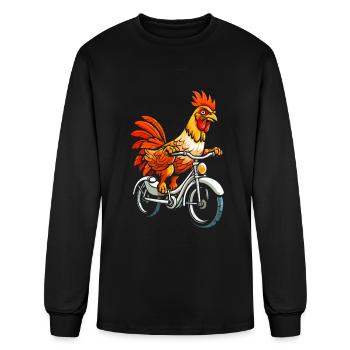 Chicken Hen Cute - Men's Long Sleeve T-Shirt - black - Front