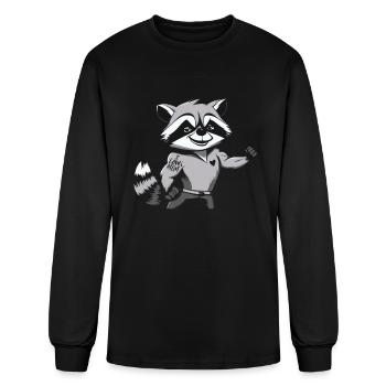 Racoon I Love Mom - Men's Long Sleeve T-Shirt - black - Front