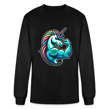 Unicorn I Love Mom - Men's Long Sleeve T-Shirt - black - Front