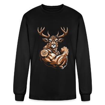 Deer I Love Mom - Men's Long Sleeve T-Shirt - black - Front