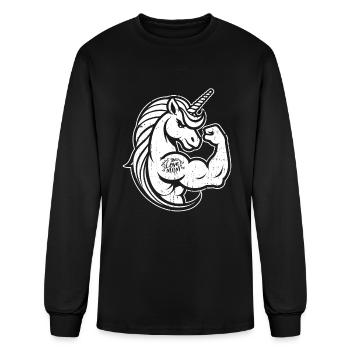 Unicorn I Love Mom - Men's Long Sleeve T-Shirt - black - Front