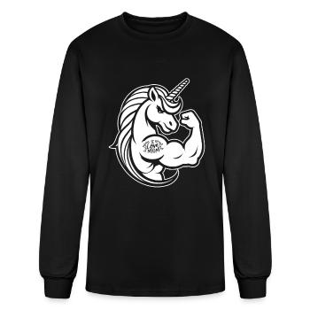 Unicorn I Love Mom - Men's Long Sleeve T-Shirt - black - Front