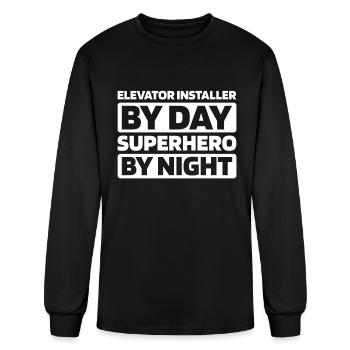 Elevator Installer - Men's Long Sleeve T-Shirt - black - Front