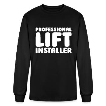 Elevator Installer - Men's Long Sleeve T-Shirt - black - Front