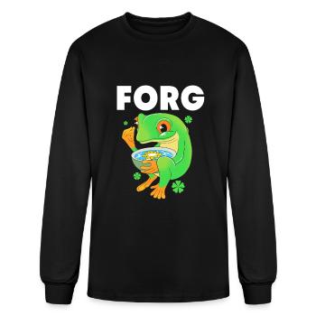 Frog Meme Frog Funny Red Eyed Tree Frog - Men's Long Sleeve T-Shirt - black - Front