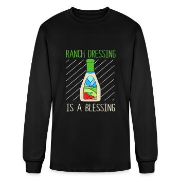 Ranch Dressing Vegetable Salad - Men's Long Sleeve T-Shirt - black - Front