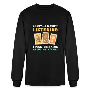 Philately Stamps Stamp Collecting - Men's Long Sleeve T-Shirt - black - Front