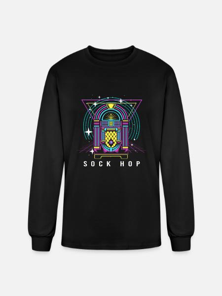 Dance Party Sock Hop - Men's Long Sleeve T-Shirt - black