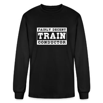 Railway Train Conductor - Men's Long Sleeve T-Shirt - black - Front