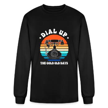 Dial Phone Rotary Dial - Men's Long Sleeve T-Shirt - black - Front