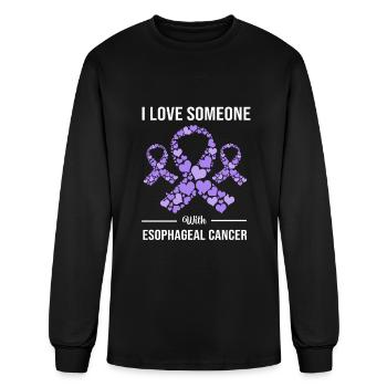 Esophageal Cancer Awareness Support - Men's Long Sleeve T-Shirt - black - Front