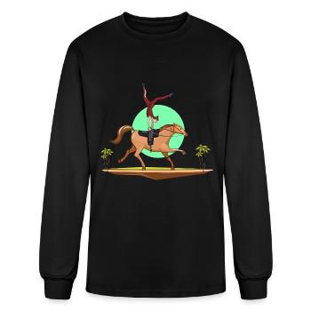 Horse Vaulting - Men's Long Sleeve T-Shirt - black - Front