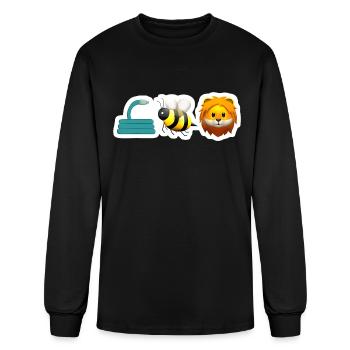 Funny Meme Hose Bee Lion - Men's Long Sleeve T-Shirt - black - Front