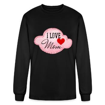 I love mom - Men's Long Sleeve T-Shirt - black - Front