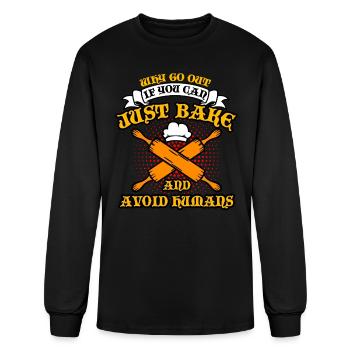 Bread Baking - Why Go Out - Men's Long Sleeve T-Shirt - black - Front