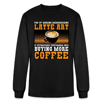 Pro Of Making Mesmerizing Latte Art It Hypnotizes - Men's Long Sleeve T-Shirt - black - Front