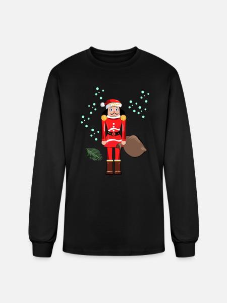 Santa Nutcracker Christmas - Men's Long Sleeve T-Shirt - black