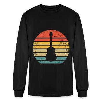 Acoustic Guitar Guitarist - Men's Long Sleeve T-Shirt - black - Front