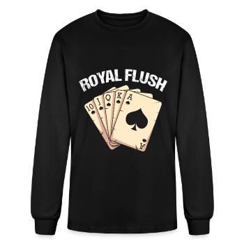Spades Card Game Player - Men's Long Sleeve T-Shirt - black - Front