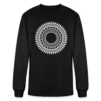 Polynesian Tattoo Tribal Circles - Men's Long Sleeve T-Shirt - black - Front