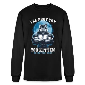 ILl Protect You Kitten No Matter What - Men's Long Sleeve T-Shirt - black - Front