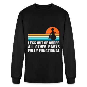 Wheelchair Bound Handicap Wheelie - Men's Long Sleeve T-Shirt - black - Front