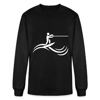 WATER SKIING - Men's Long Sleeve T-Shirt - black - Front
