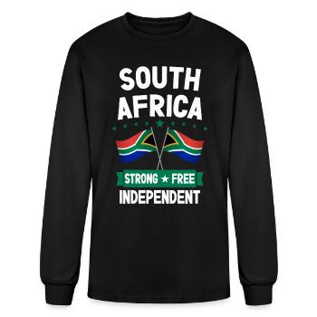 South Africa - Men's Long Sleeve T-Shirt - black - Front