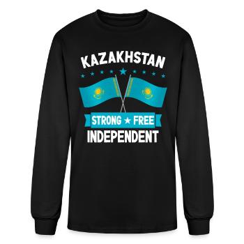 Kazakhstan - Men's Long Sleeve T-Shirt - black - Front