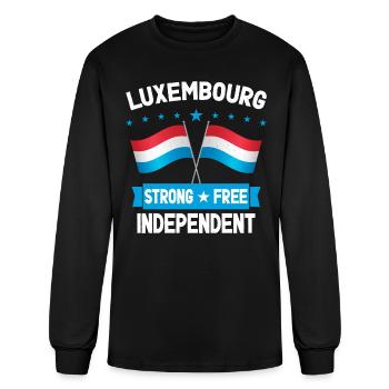 Luxembourg - Men's Long Sleeve T-Shirt - black - Front
