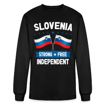 Slovenia - Men's Long Sleeve T-Shirt - black - Front