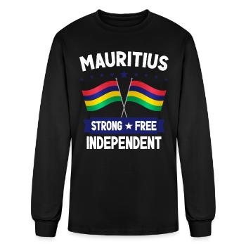 Mauritius - Men's Long Sleeve T-Shirt - black - Front