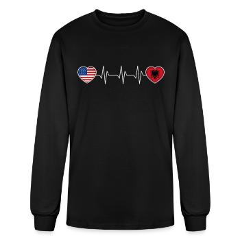 Albania - Men's Long Sleeve T-Shirt - black - Front
