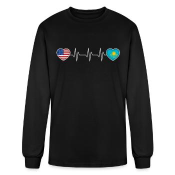 Kazakhstan - Men's Long Sleeve T-Shirt - black - Front