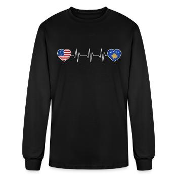 Kosovo - Men's Long Sleeve T-Shirt - black - Front