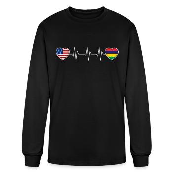 Mauritius - Men's Long Sleeve T-Shirt - black - Front