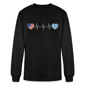Greece - Men's Long Sleeve T-Shirt - black - Front