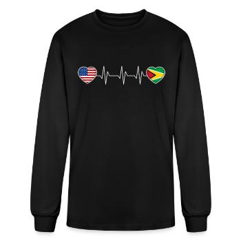 Guyana - Men's Long Sleeve T-Shirt - black - Front