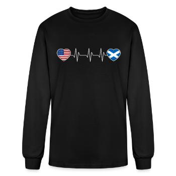 Ecosse - T-shirt à manches longues Homme - noir - Devant