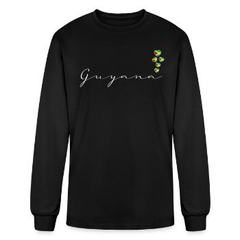 Guyana - Men's Long Sleeve T-Shirt - black - Front