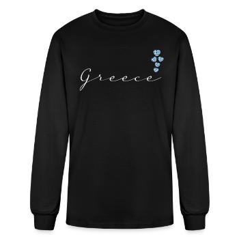 Greece - Men's Long Sleeve T-Shirt - black - Front