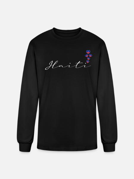 Haiti - Men's Long Sleeve T-Shirt - black